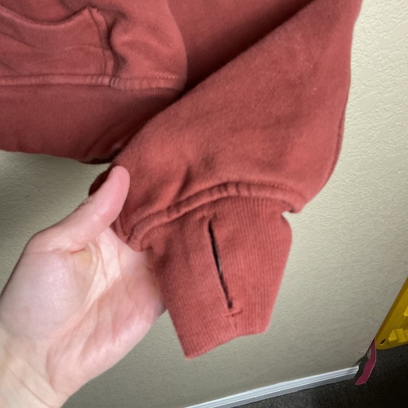 CRZ Yoga Womens Small Cropped Fleece Lined Half Zipper Funnel Neck Hoodie - Picture 5 of 7